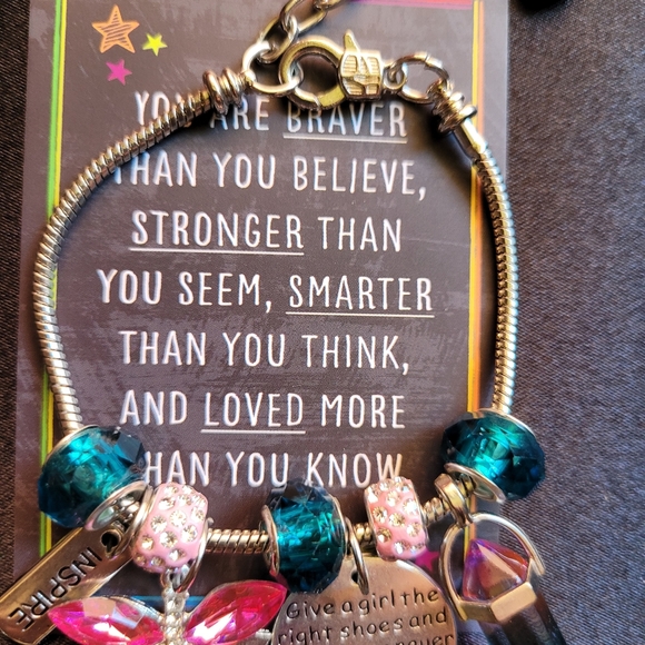 2 for 40 Silver rope Bullet Pendant charm bracelets - Picture 3 of 5